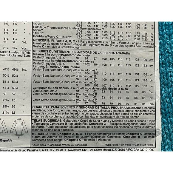 McCalls 4927 pattern jacket size 6 8 10 12 - Picture 7 of 7